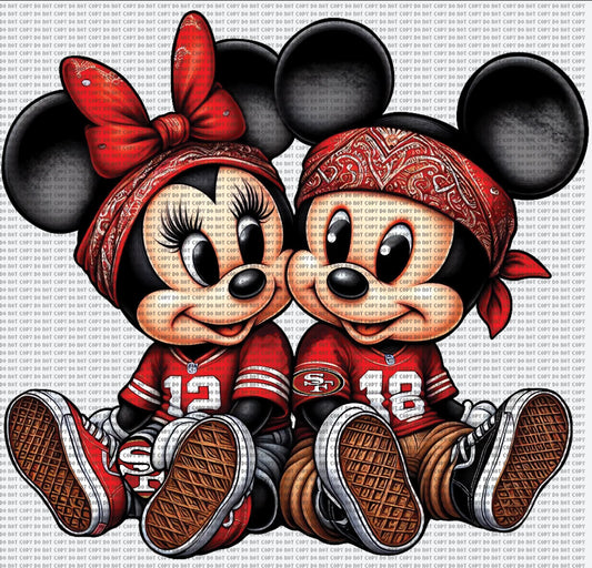 49er Mousey couple t-shirt