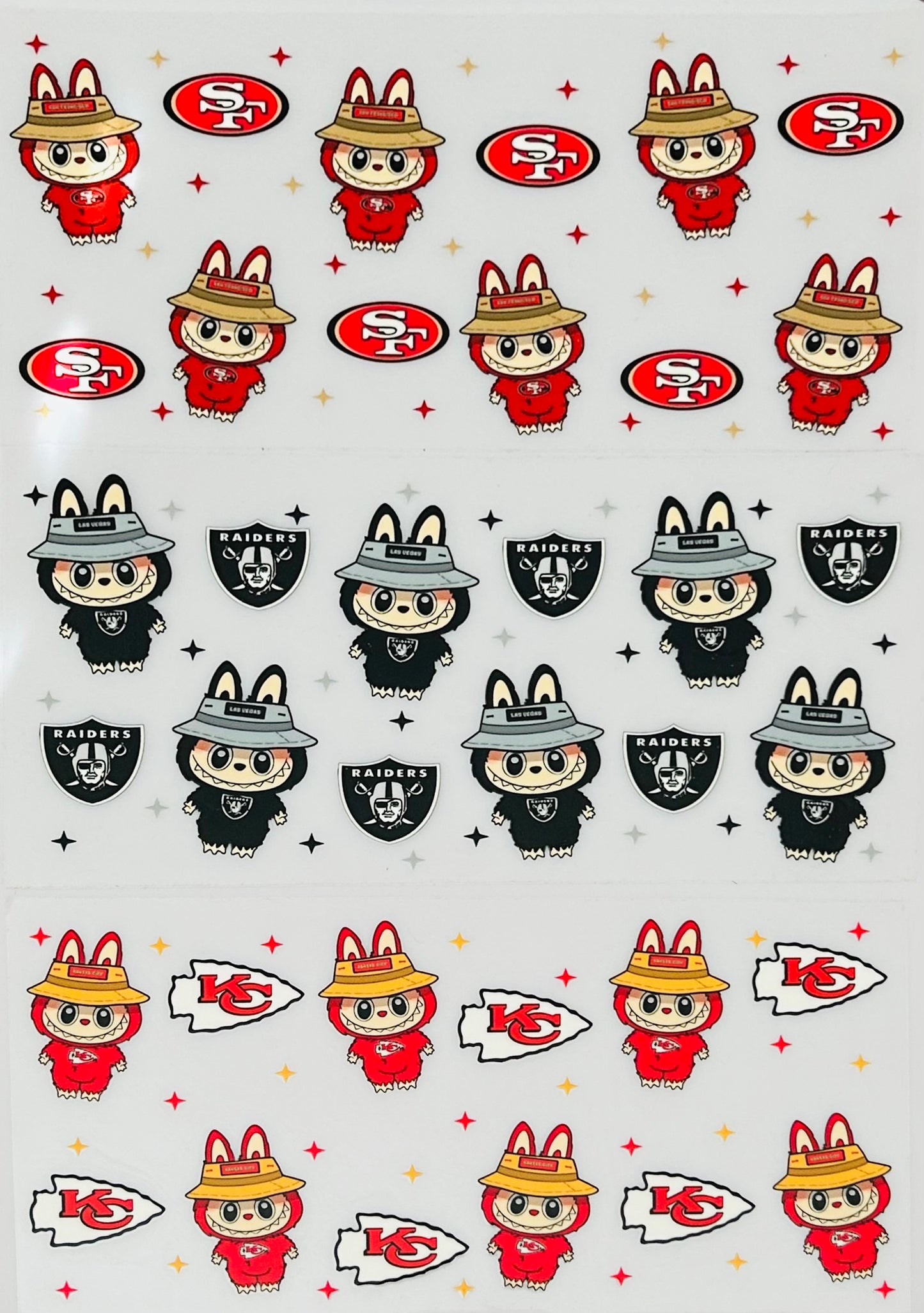 Football Labubu Cup Wrap Set (3ct)