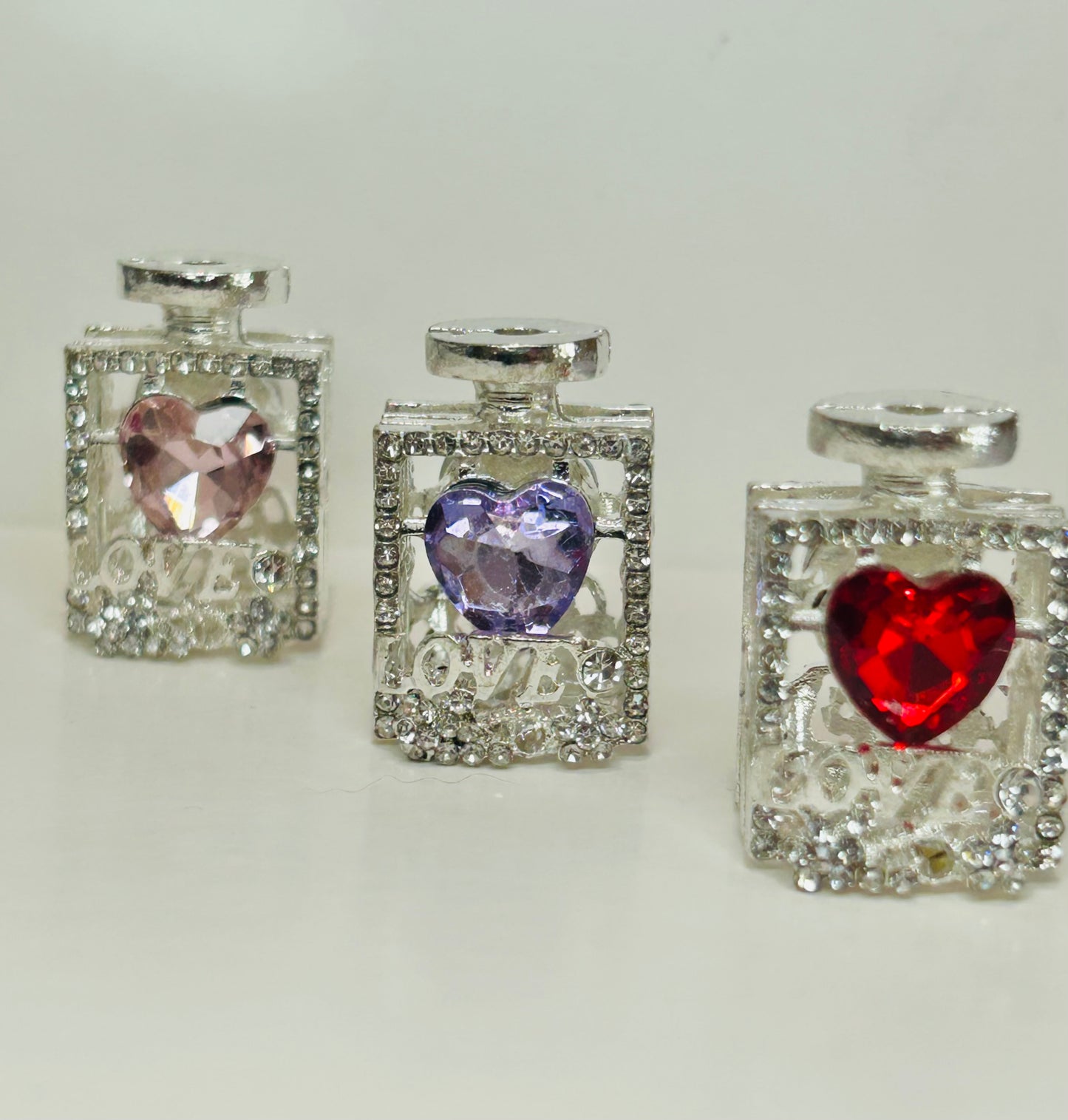 Fancy Heart Perfume Bottle Focal Bead