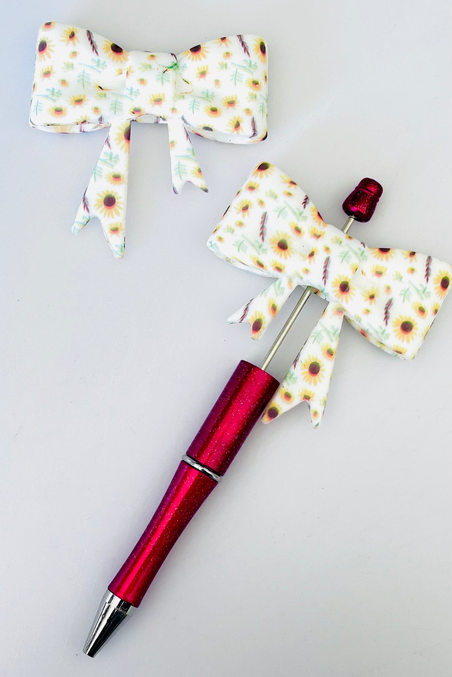 Large Sunflower Silicone Bow Toppers