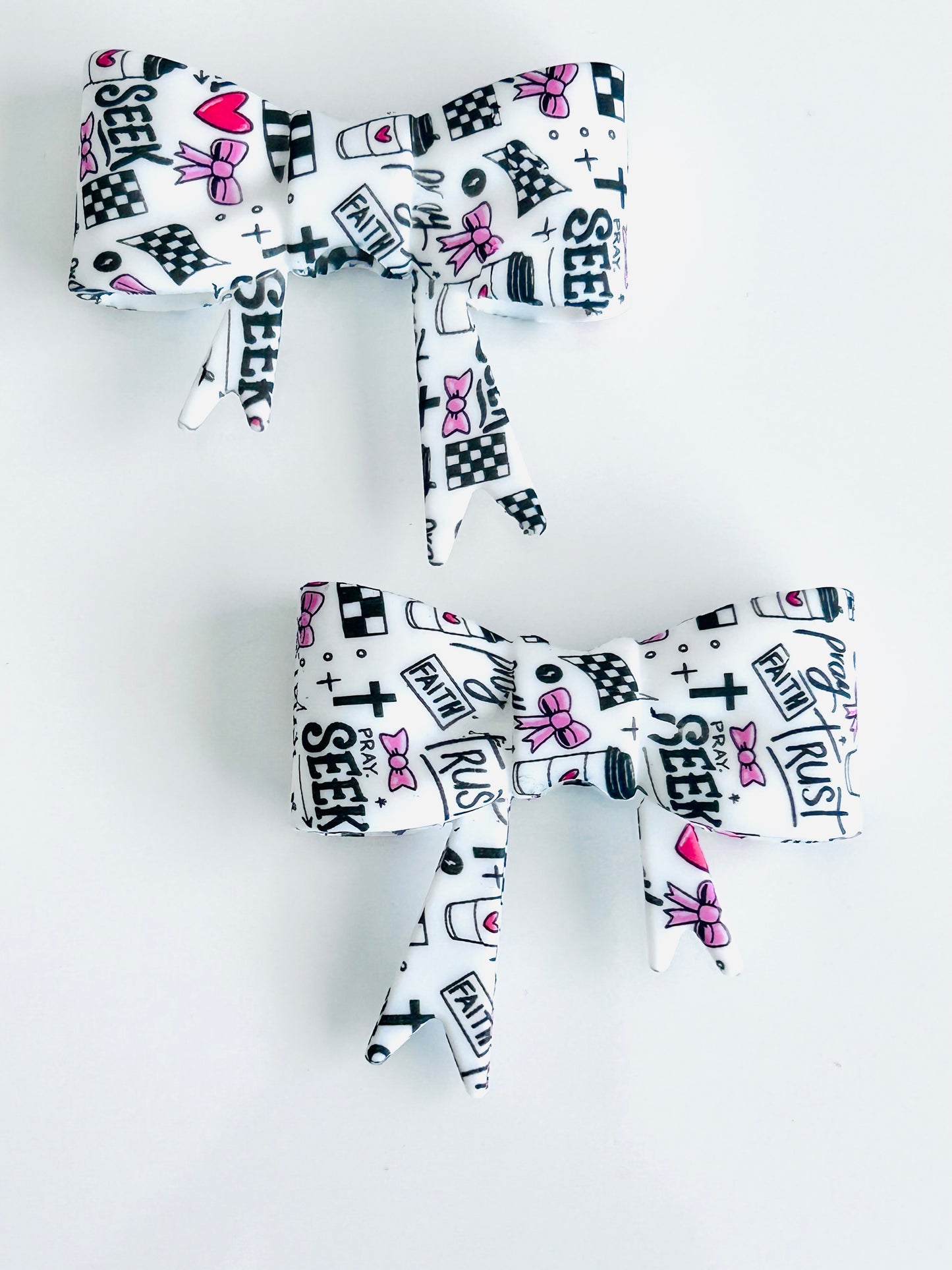 Large Faith Silicone Bow Toppers