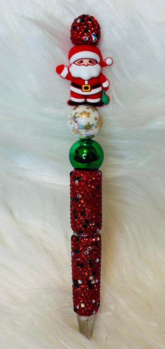 Santa Rhinestone Fancy Pen