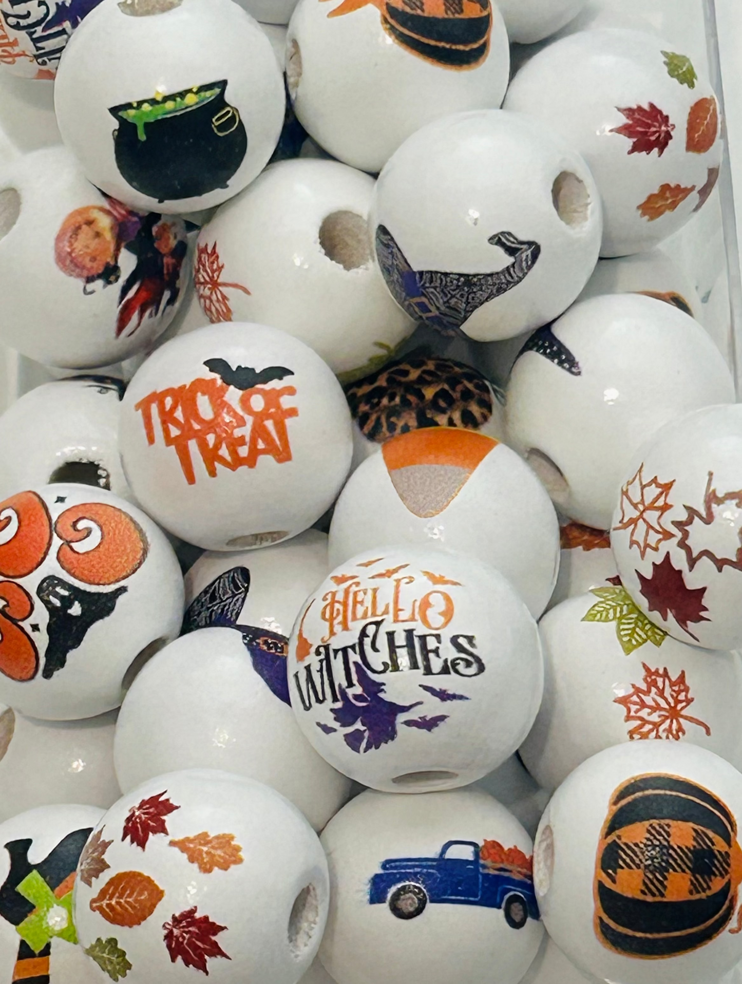Halloween Wood Bead Mix (15ct)