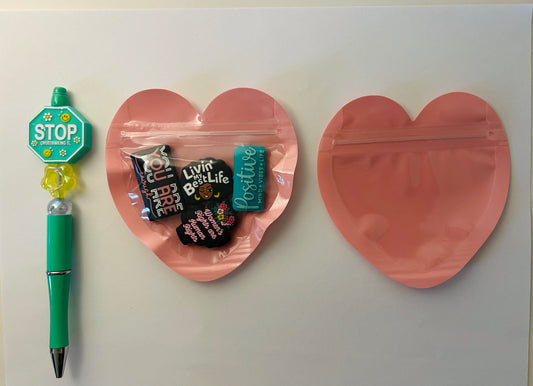 Small Pink Heart Bags (25ct)