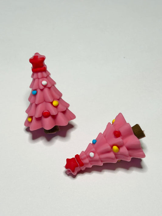 3D Pink Christmas Tree Focal
