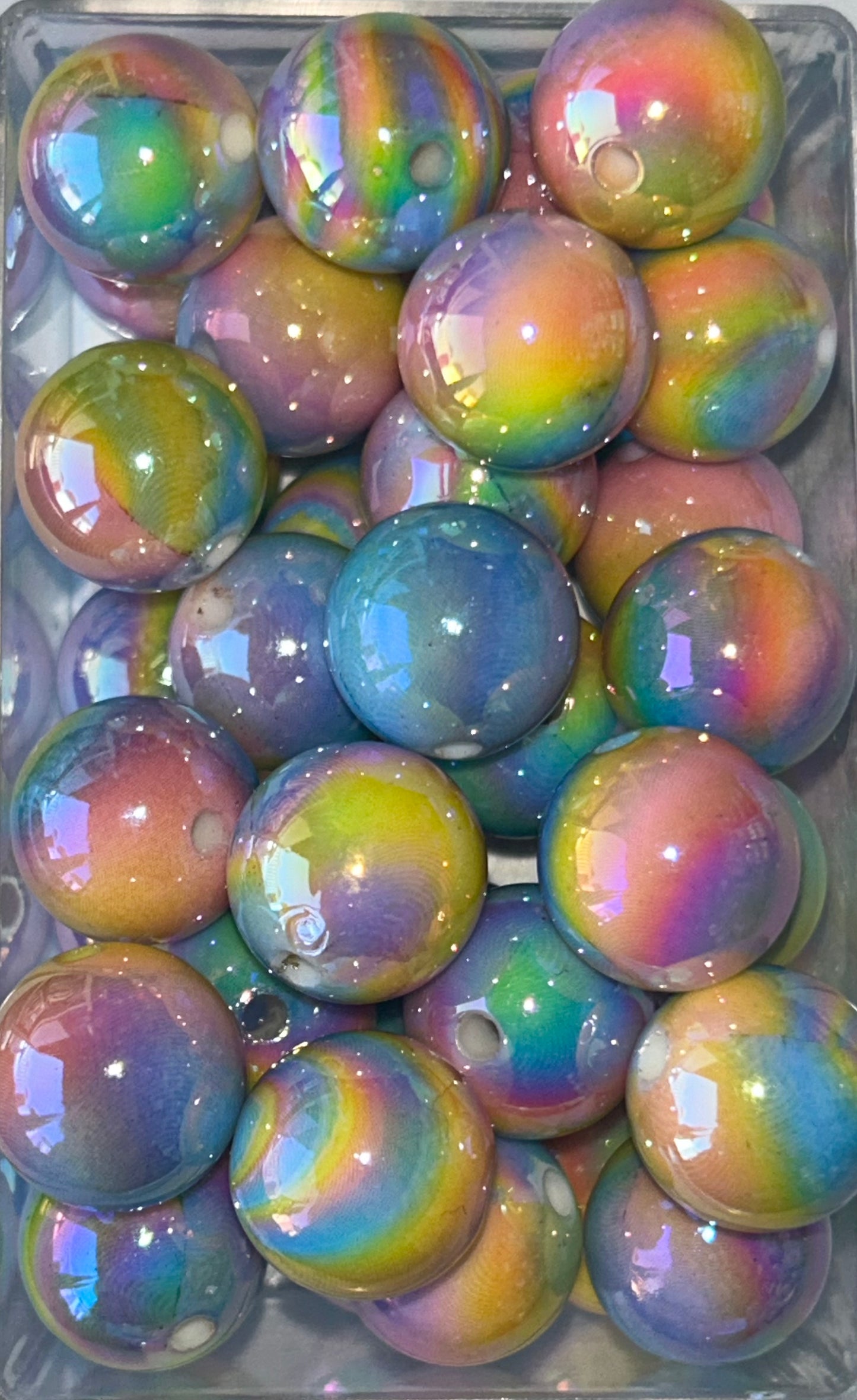 Rainbow Acrylic Beads 16mm (12ct)