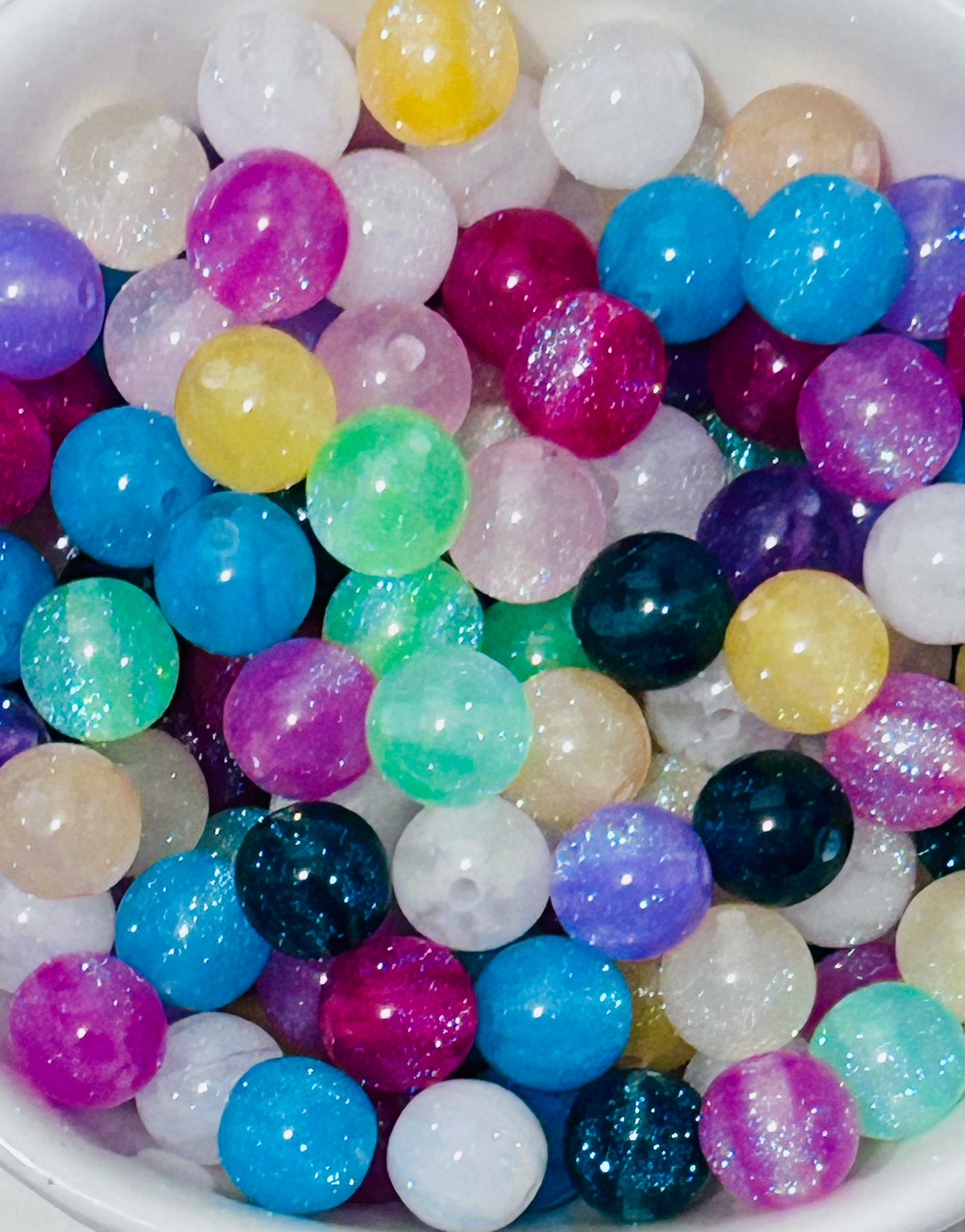 6mm Glitter Galaxy Bead Mix (50ct)