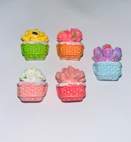 3D Acrylic Basket Focal Collection (5ct)