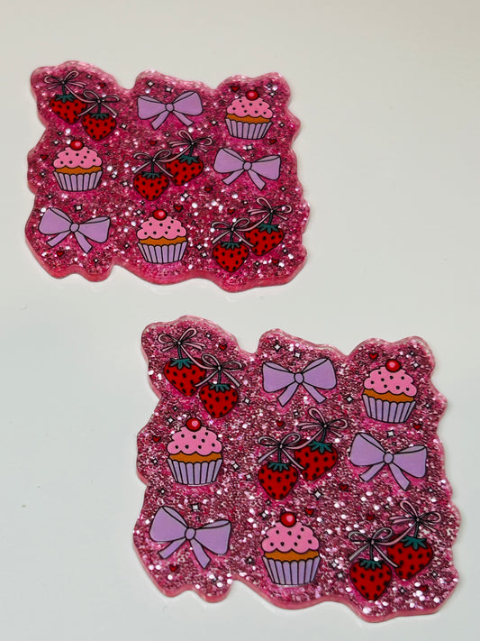Cupcakes, Bows, & Strawberries Acrylic