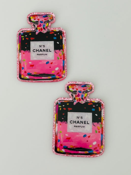Black & Pink Perfume Bottle Acrylic