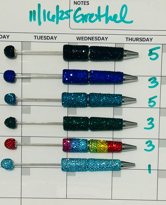 Rhinestone Beadable Pens