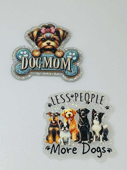 Dog Mom & Less People More Dogs Acrylic Set (2ct)