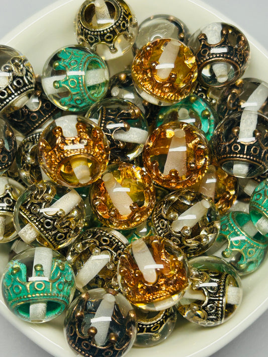 16mm Crown Bead Mix (9ct)