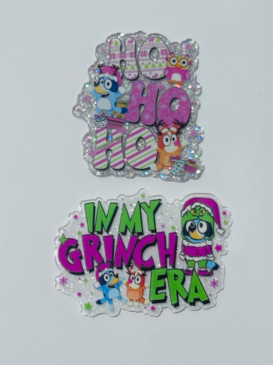 Christmas Bluey Acrylic Set (2ct)