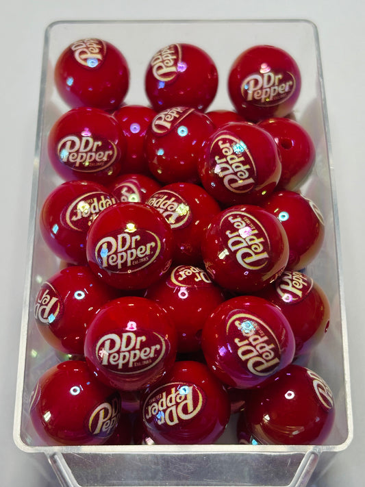 Dr. Pepper Acrylic Beads (12ct)