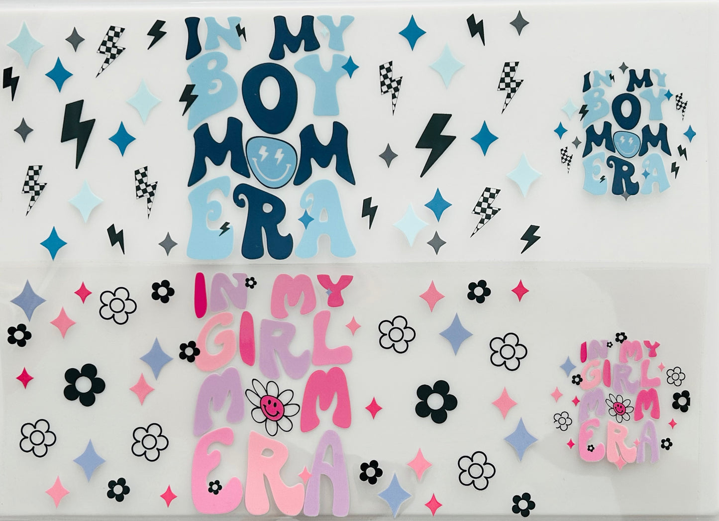 Boy & Girl Mom Era Cup Wrap Set w/lid (2ct)