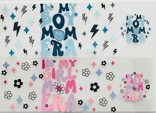 Boy & Girl Mom Era Cup Wrap Set w/lid (2ct)