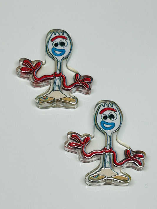Forky Acrylic Focal/Bead (2ct)