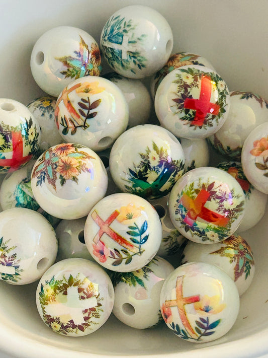 Cross Acrylic Bead Mix (12ct)