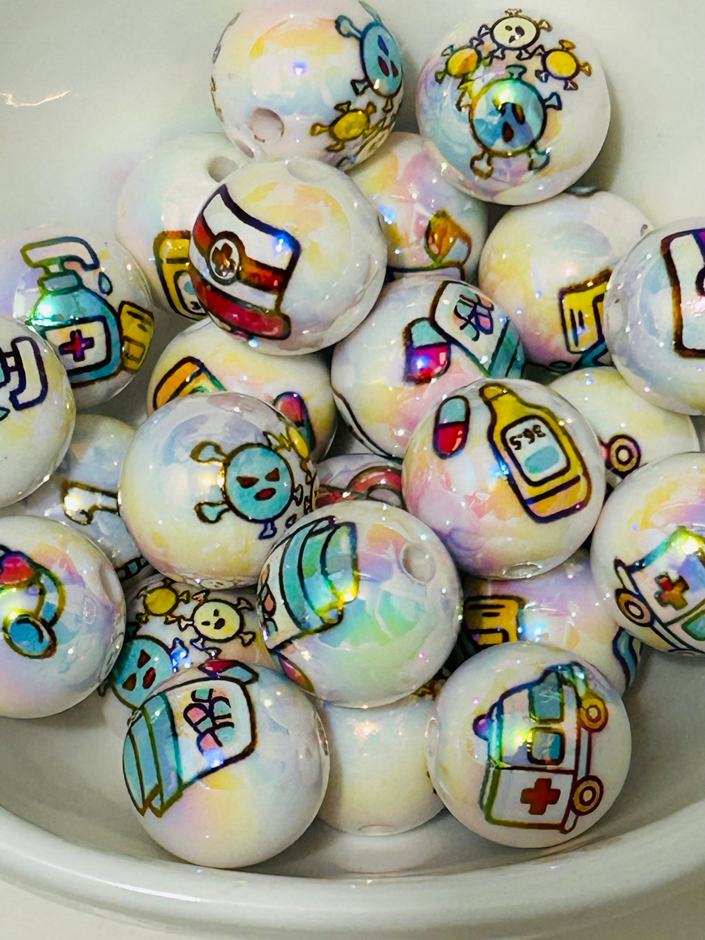 Nurse Acrylic Bead Mix (12ct)