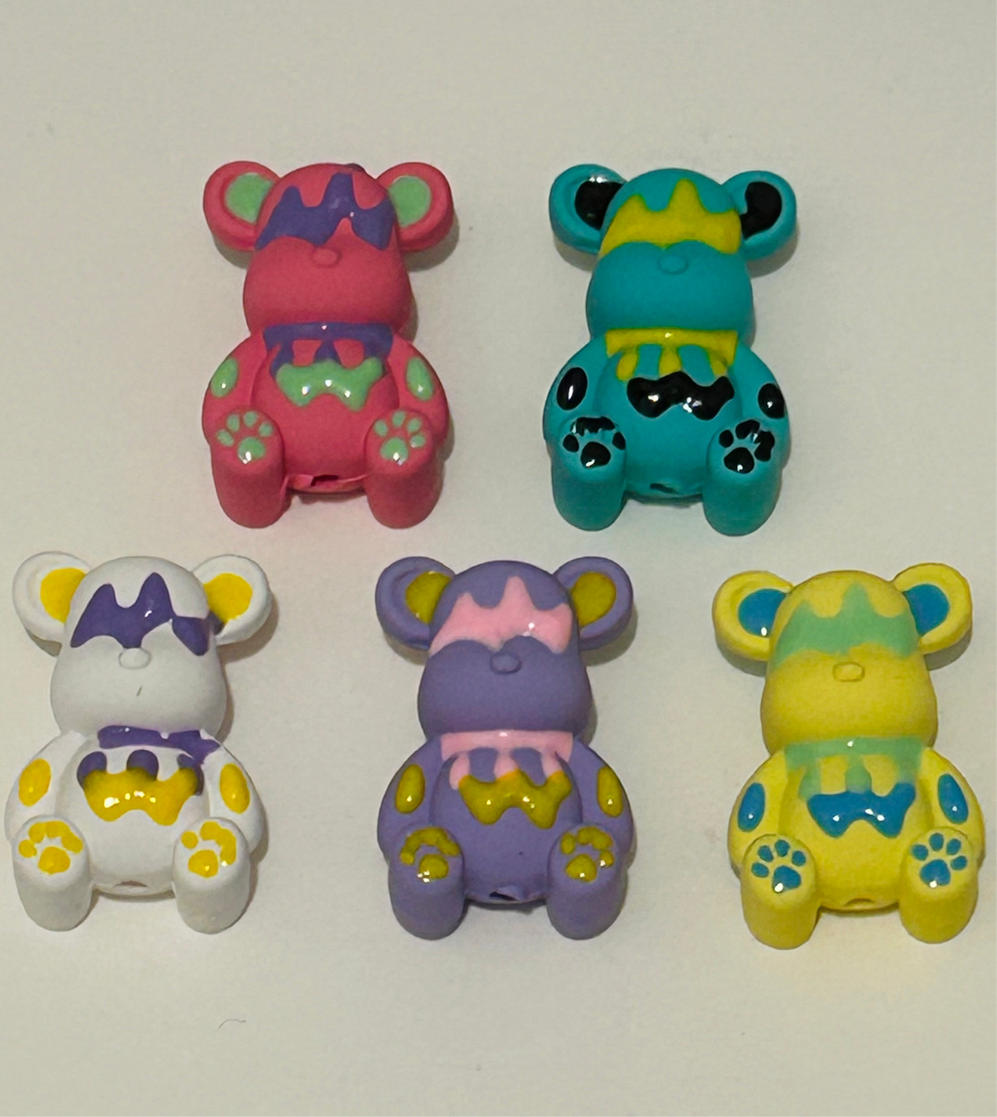 3D Multicolor Bear Set (5ct)