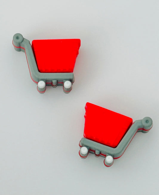 3D Red Shopping Cart Focal