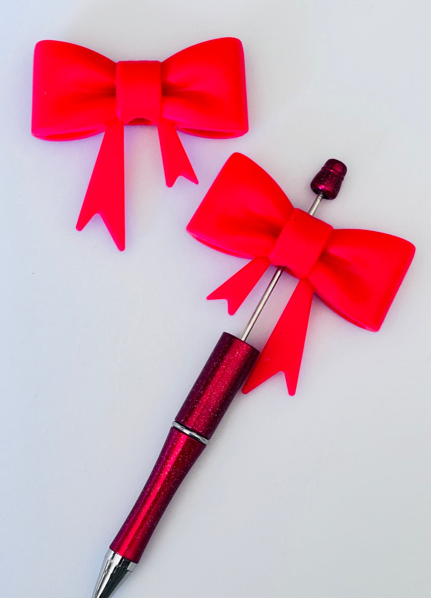 Large Red Silicone Bow Toppers