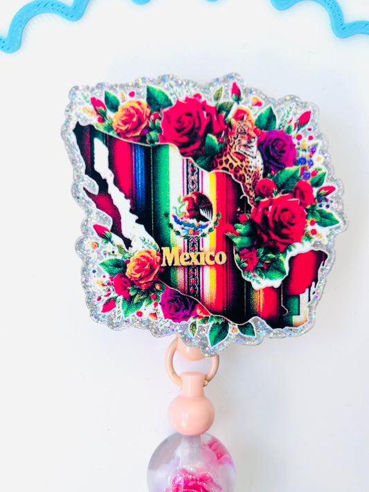 Mexico Beaded Badge Reel