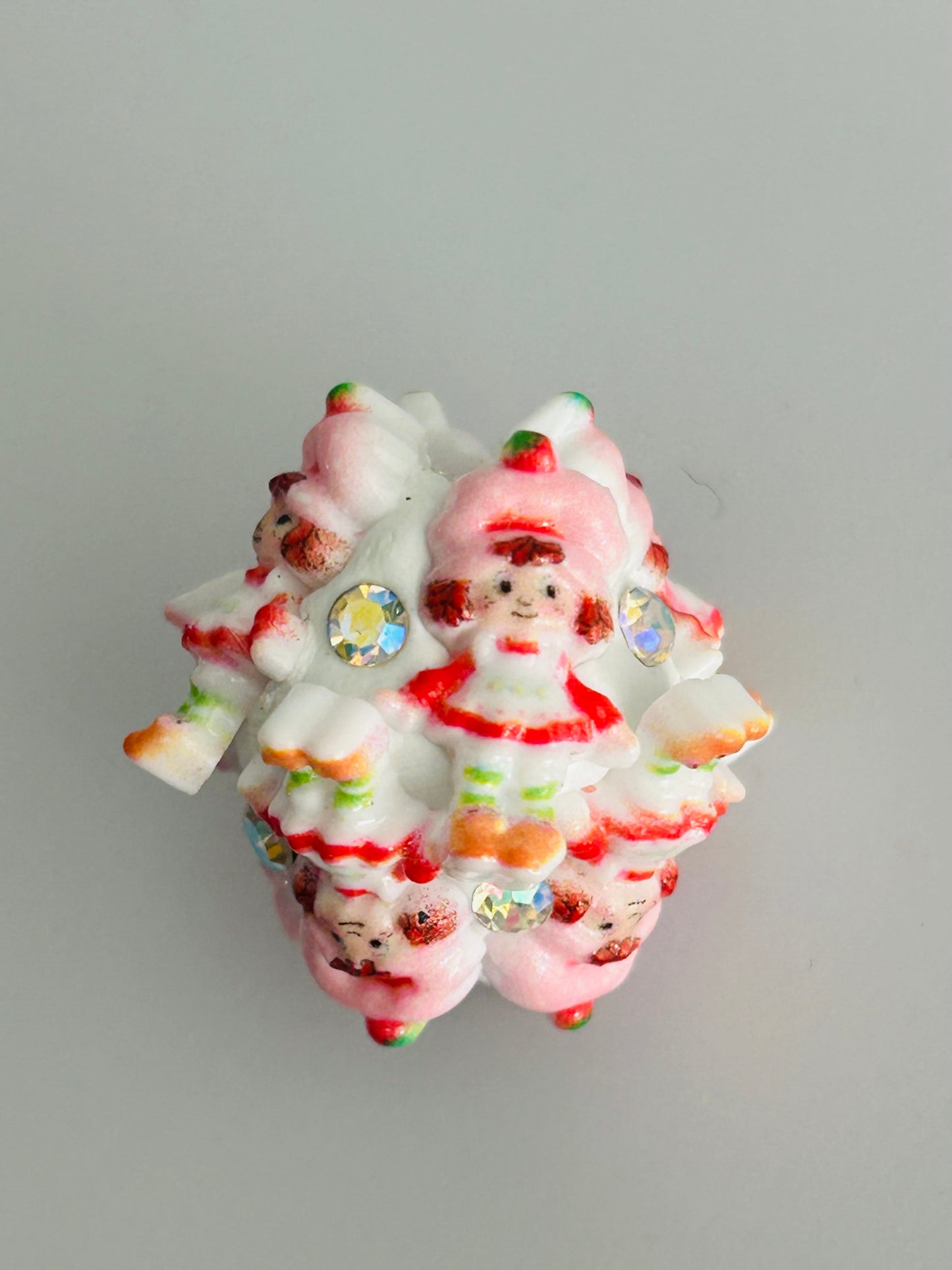 Strawberry Shortcake Hand Painted Beads (4ct)