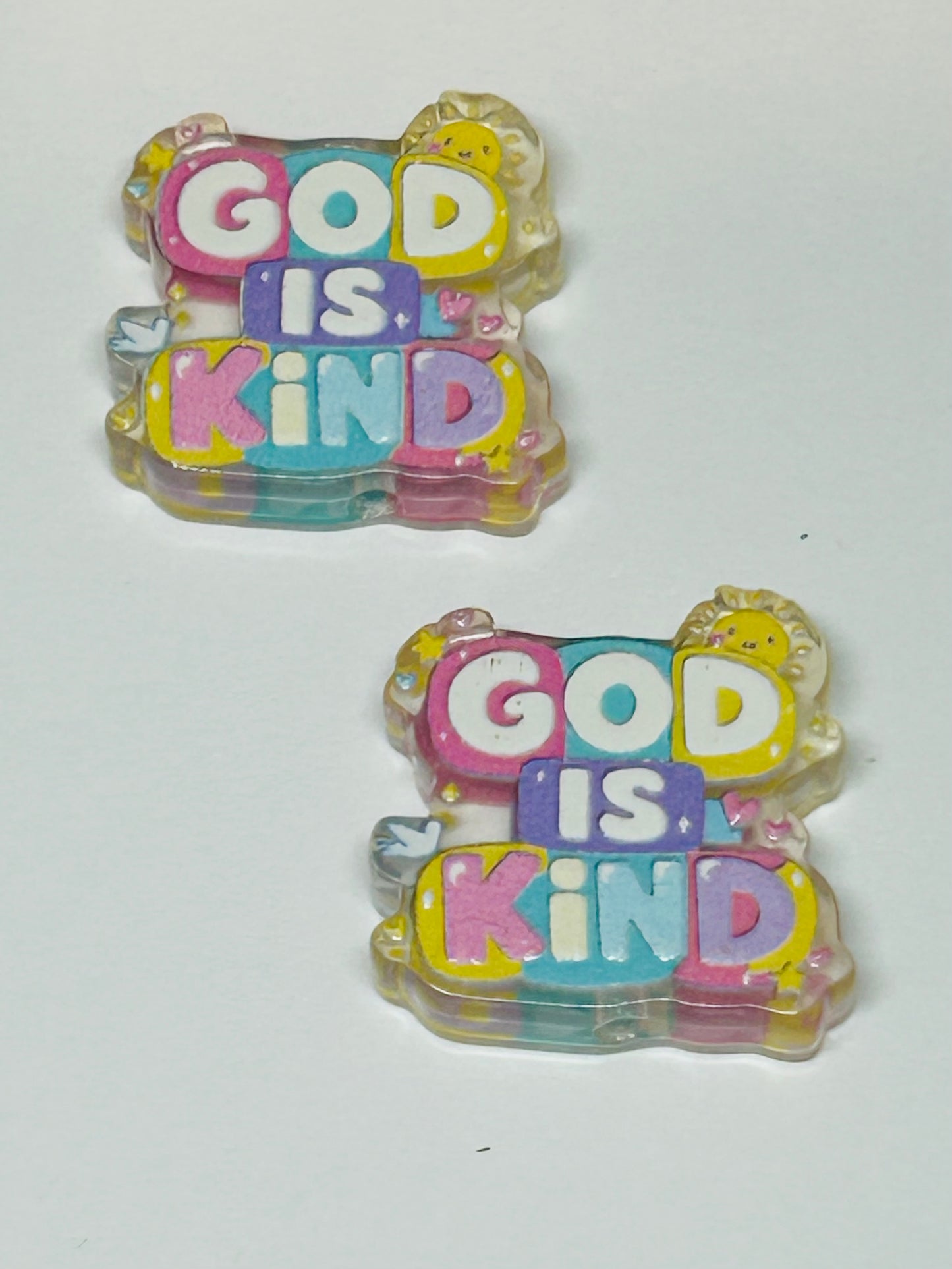 God Is Kind Acrylic Focal/Bead (2ct)