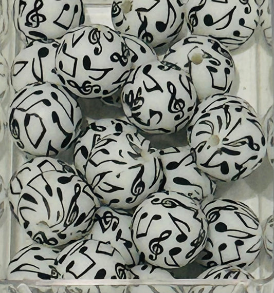 Music Note Silicone Bead (11ct)