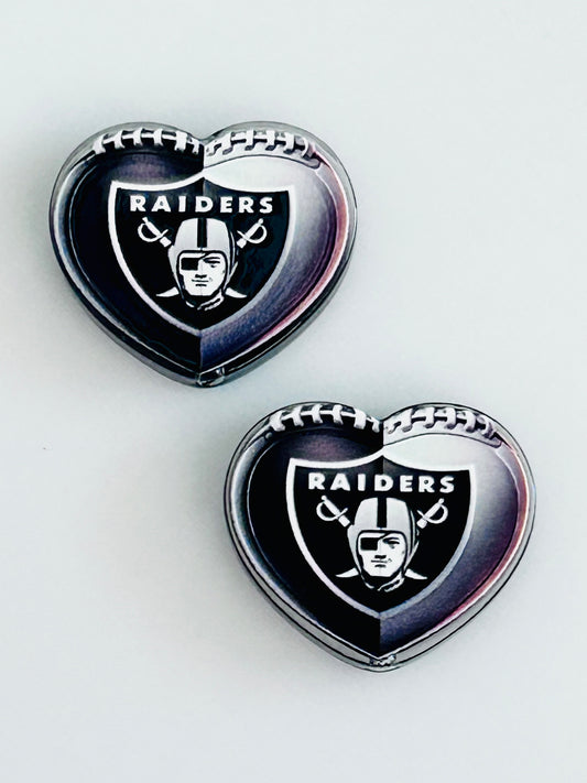 Raider Heart Acrylic Focal/Bead (5ct)