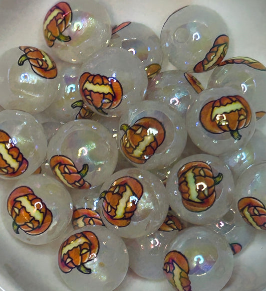 Pumpkin Luminous Acrylic Beads (12ct)