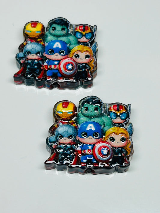 Super Hero’s Acrylic Focal/Bead (2ct)