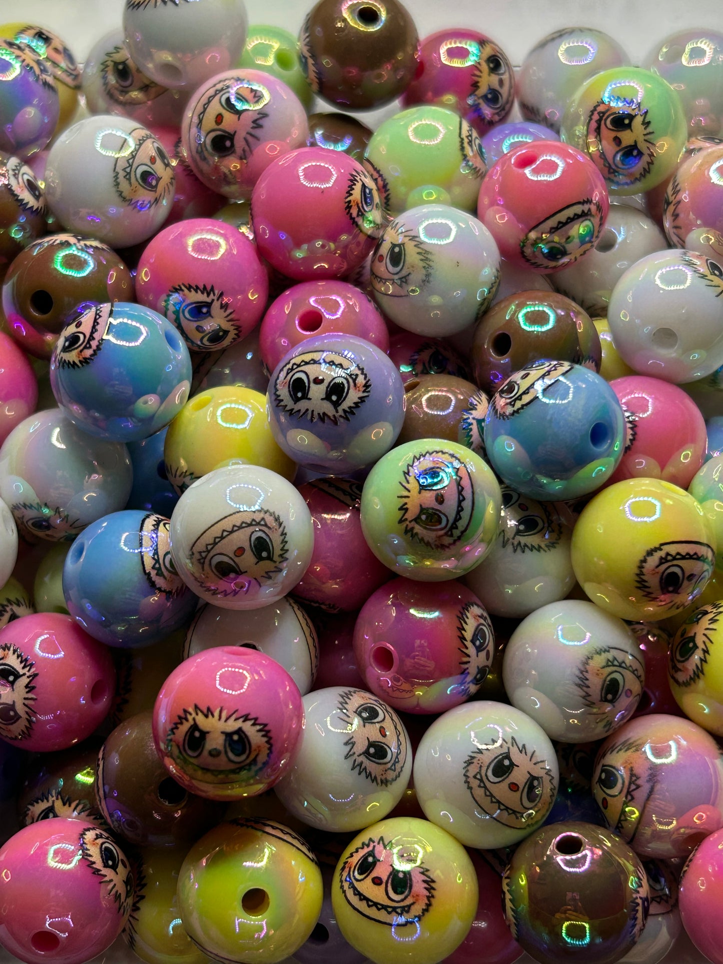 Labubu Acrylic Mix Beads (15ct)