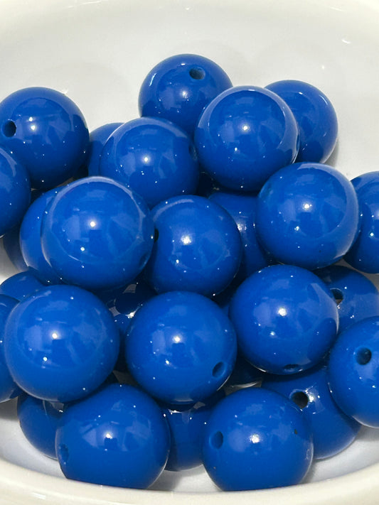 Blue 15mm Silicone Beads (15ct)