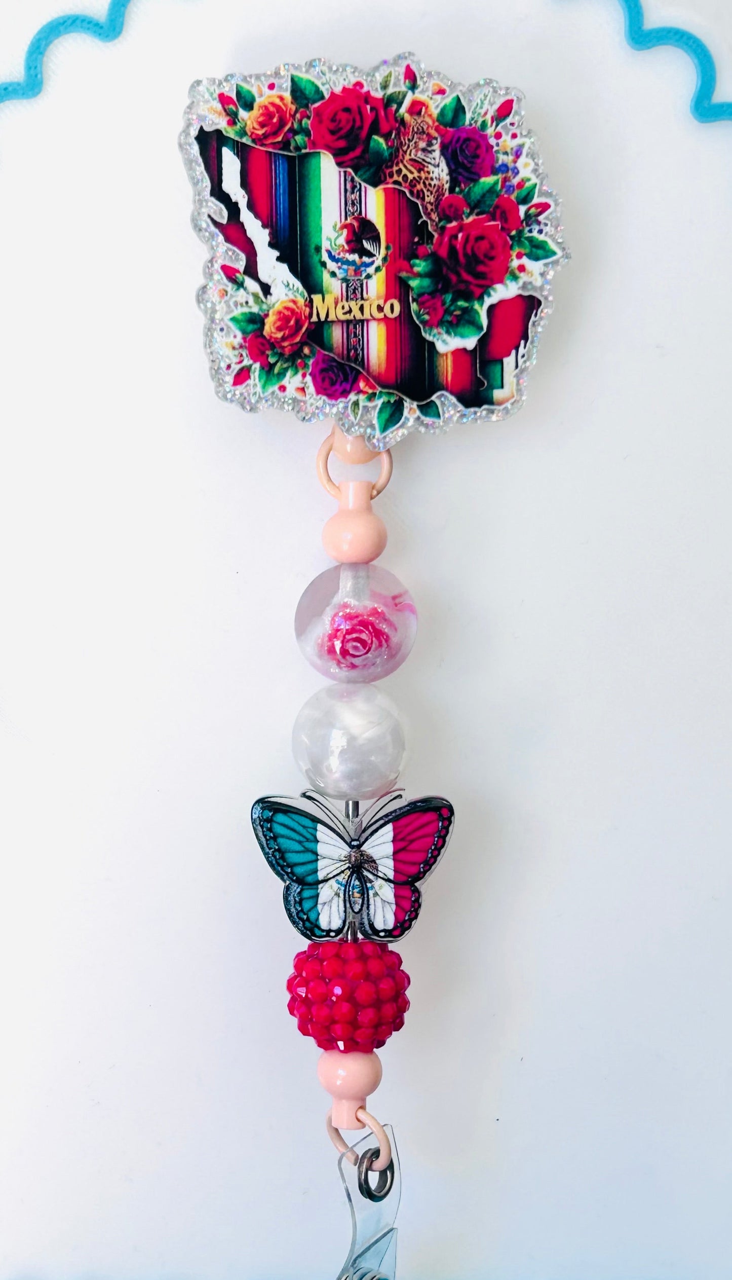 Mexico Beaded Badge Reel
