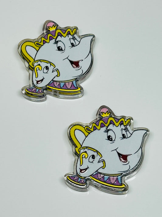 Mrs.Potts & Chip Acrylic Focal/Bead (2ct)