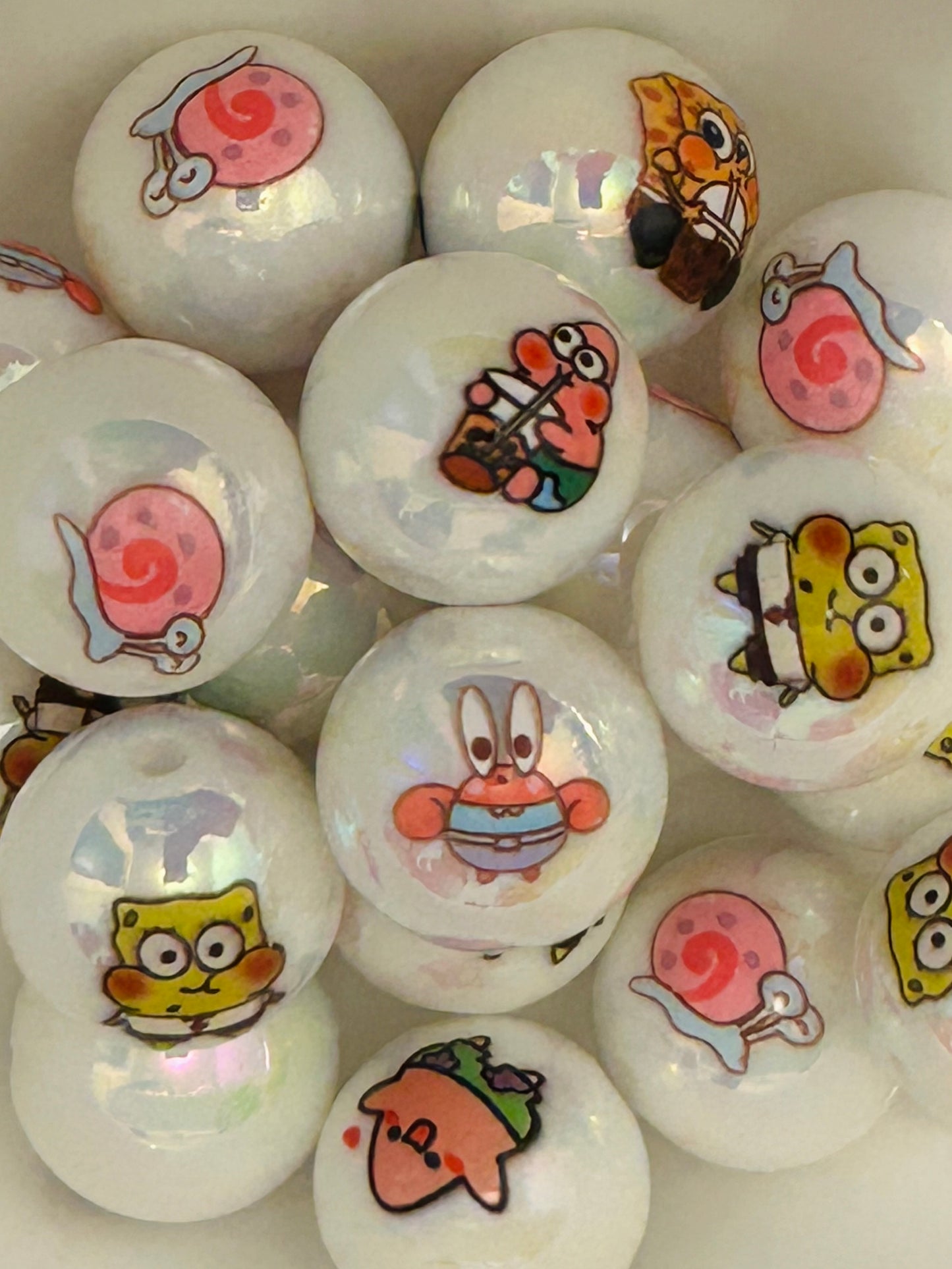 Sponge Boy Acrylic Beads (12ct)