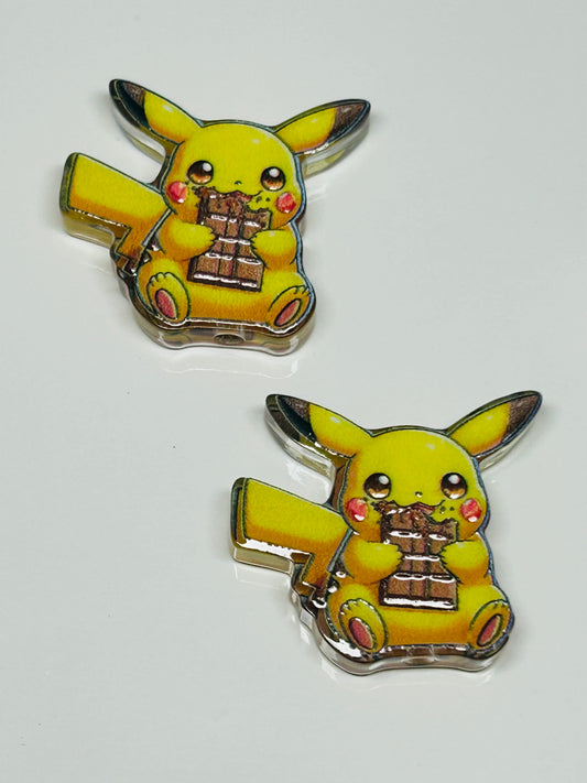 Pika Chocolate Acrylic Focal/Bead (2ct)