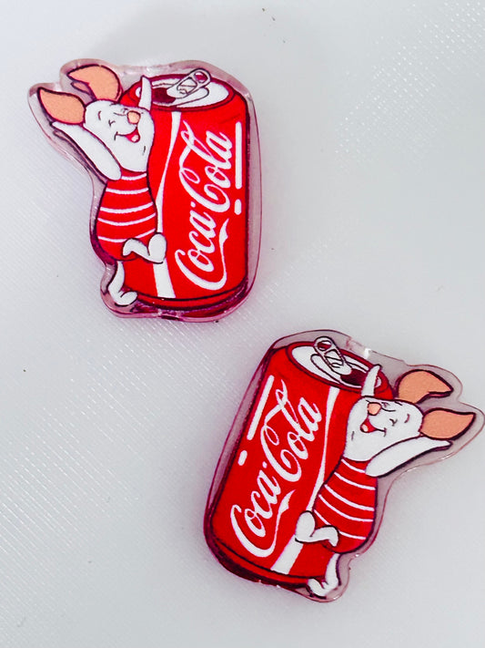 Piglet Acrylic Focal/Bead (5ct)