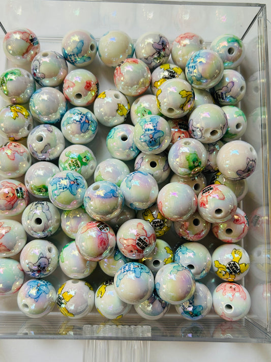 Bad Words Care Bear Acrylic Beads