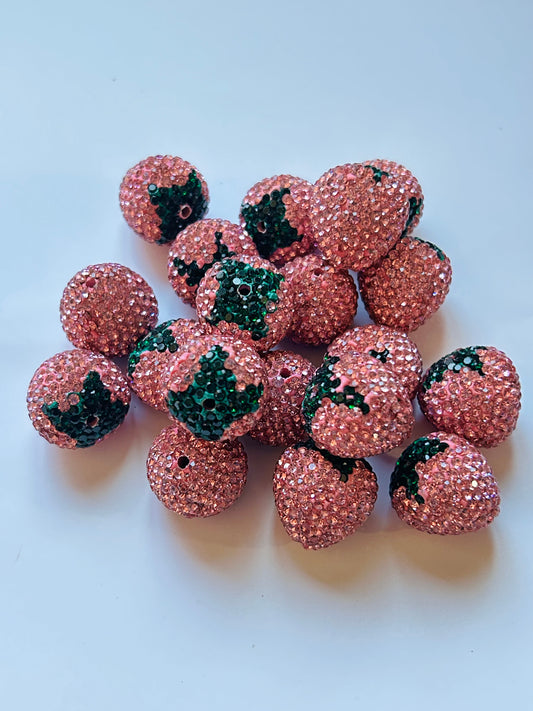 Large Bling Strawberry Bead