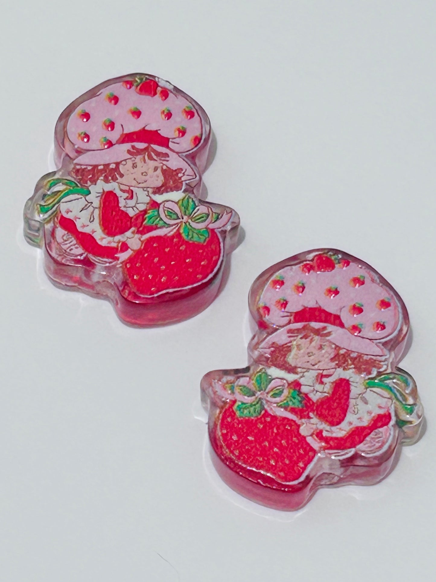 Strawberry Girl Acrylic Focal/Bead (5ct)