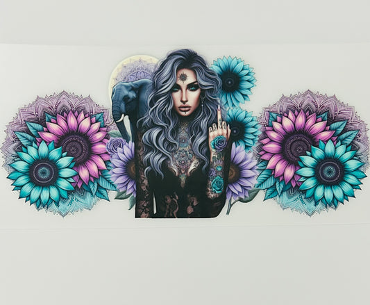 Tattoo Finger Girl Cup Wrap