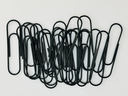 Black Giant Paperclip (9ct)