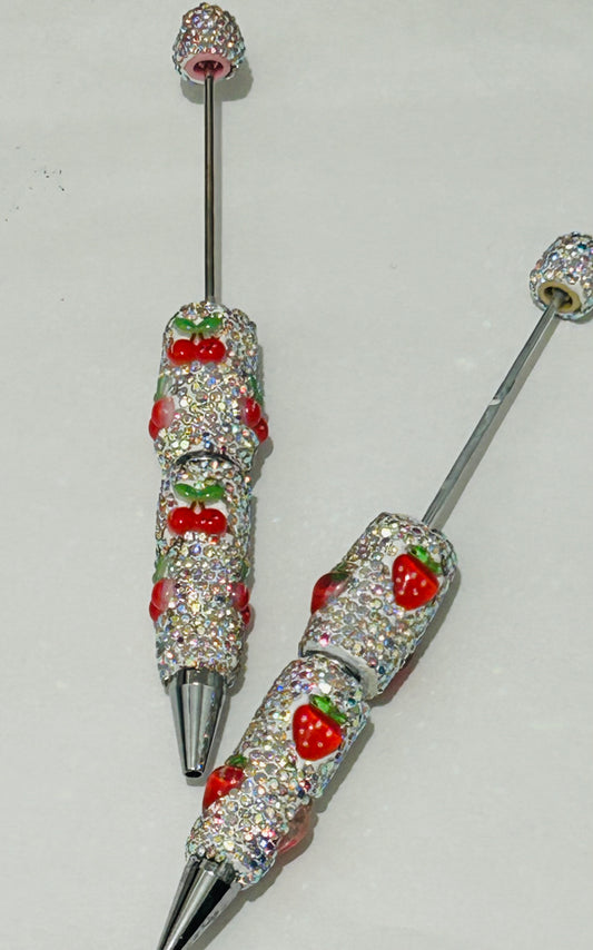Cherry & Strawberry Rhinestone Pen