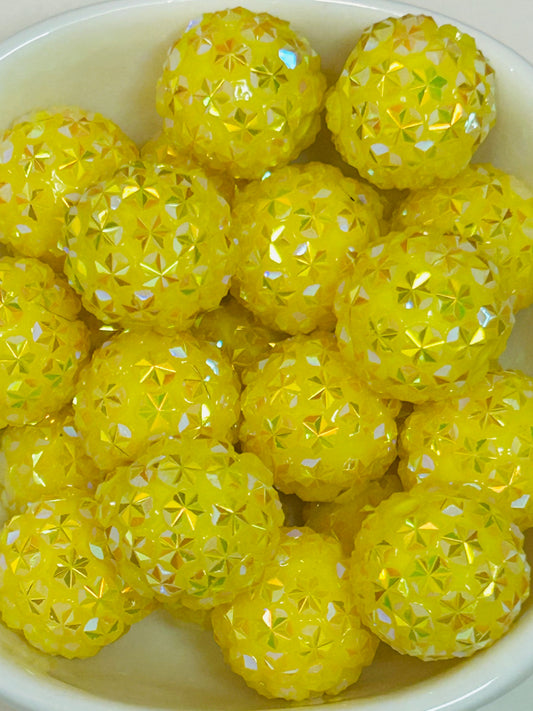 20mm Yellow Fancy Bead (9ct)