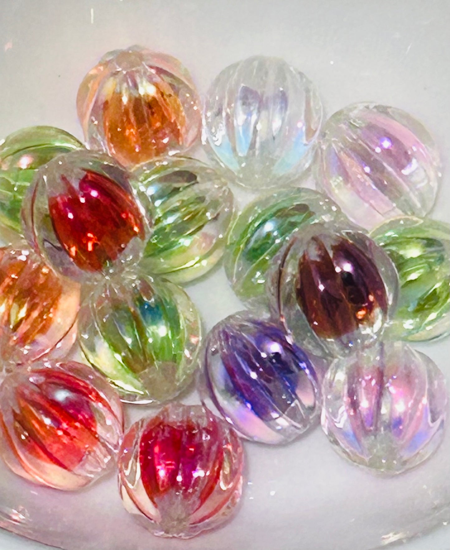 Double Layer Pumpkin 15mm Bead Mix (15ct)