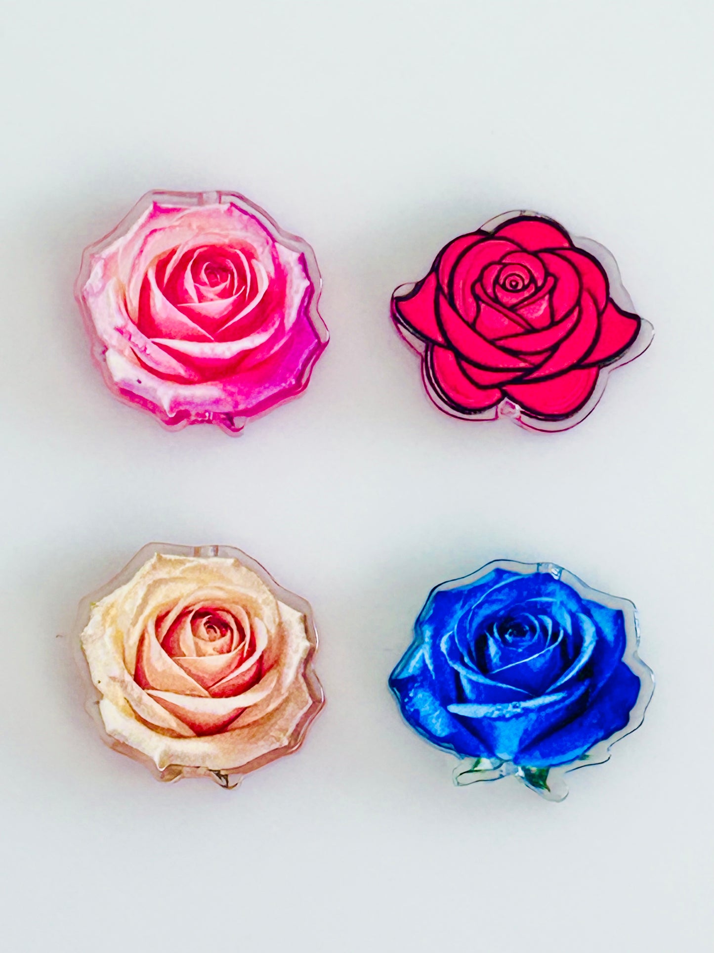 Rose Acrylic Focal/Bead Set (4ct)